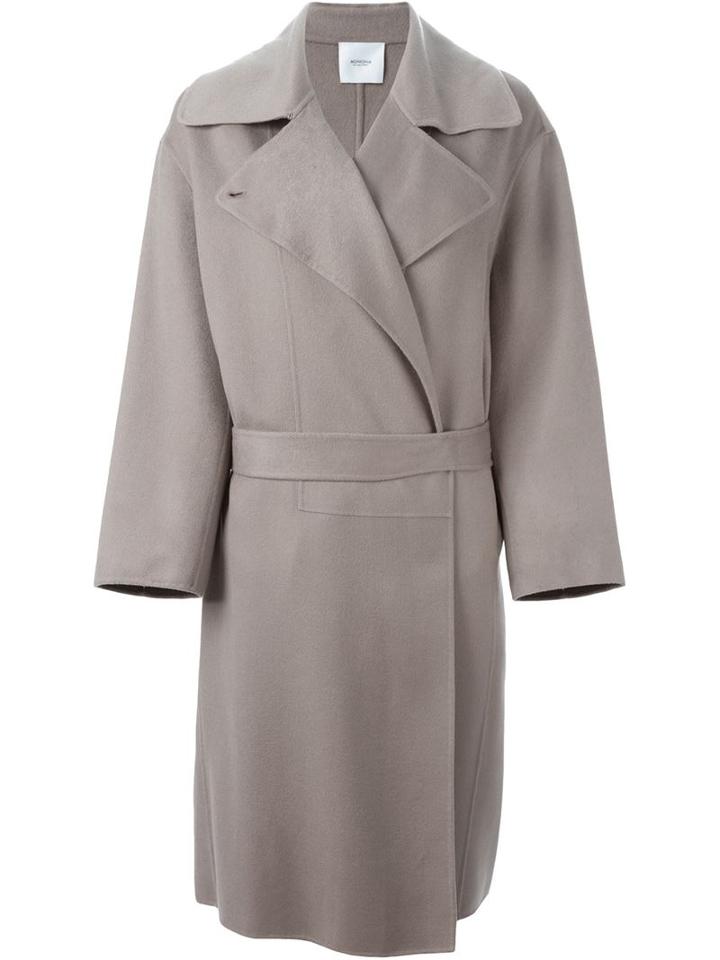Agnona Double Breasted Belted Coat, Women's, Size: Xs, Grey, Cupro/cashmere