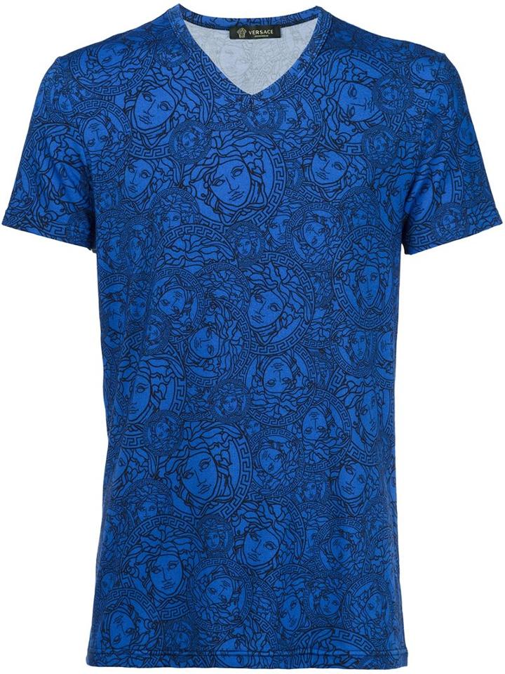 Versace 'olympus' V-neck T-shirt