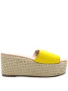 Solange Flat Wedge Sandals - Yellow
