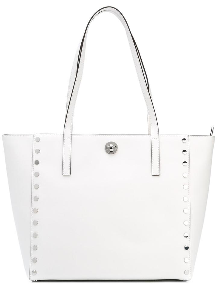 Michael Michael Kors - Studded Trim Tote Bag - Women - Leather - One Size, Women's, White, Leather