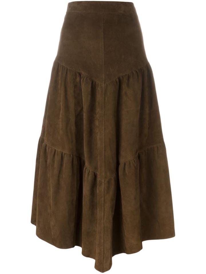 Saint Laurent Long Frill Skirt