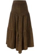 Saint Laurent Long Frill Skirt