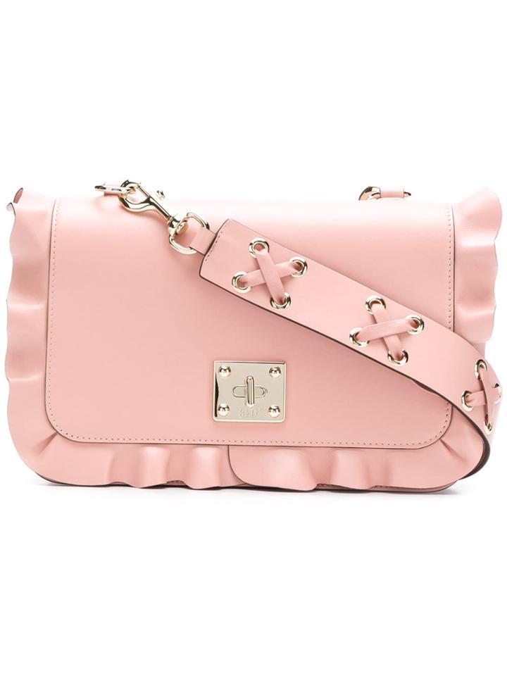Red Valentino Red(v) Rock Ruffles Shoulder Bag - Pink & Purple