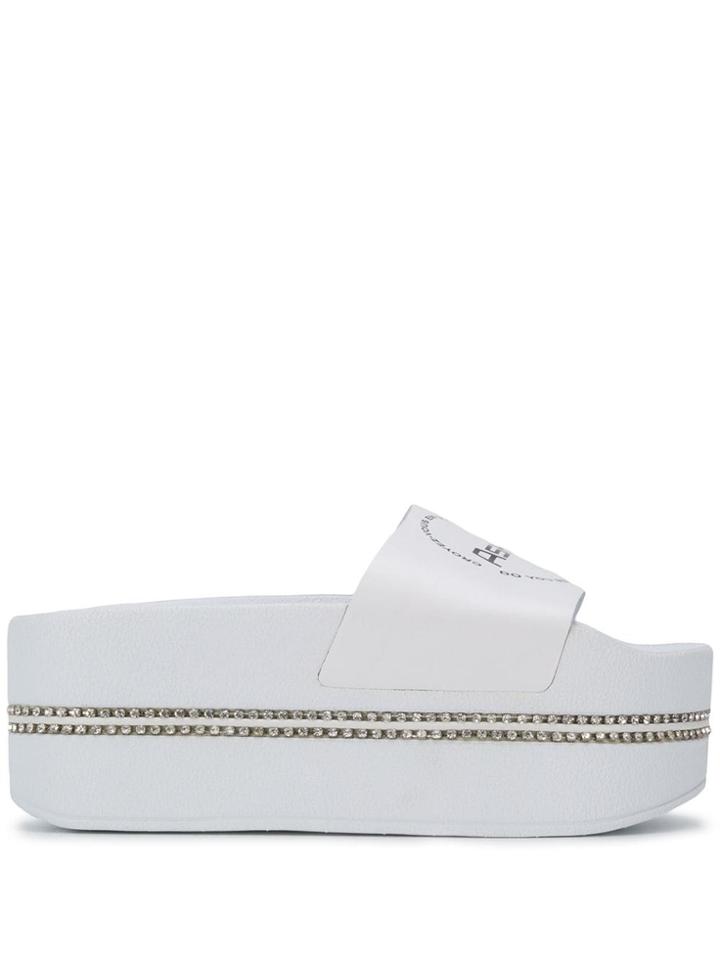 Ash Spot Sandals - White
