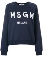 Msgm Branded Sweatshirt - Blue