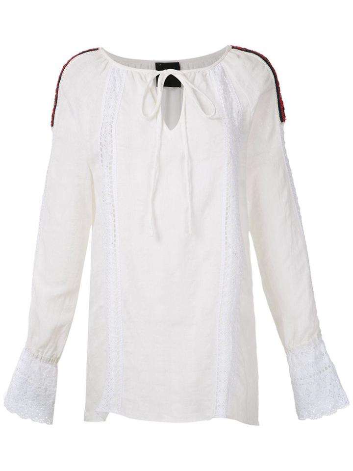 Andrea Bogosian Ponto Couture Embroidered Dress - White