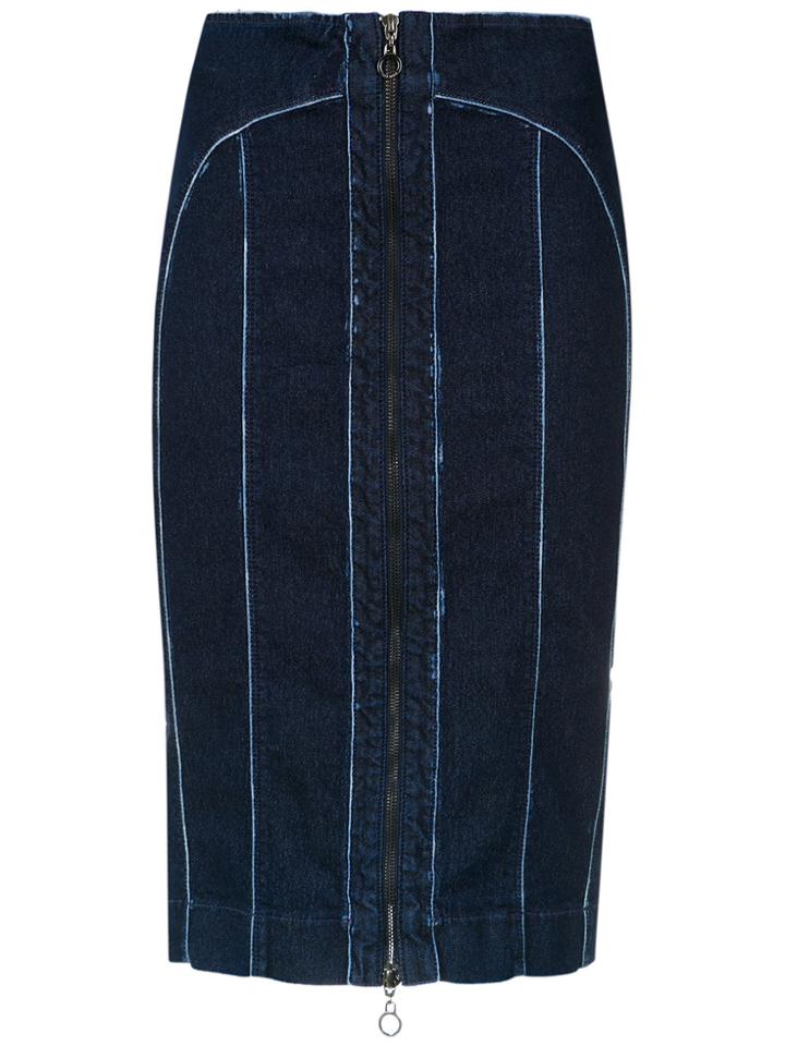 Tufi Duek Panelled Denim Skirt - Blue