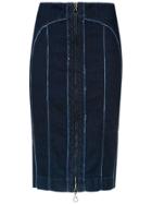 Tufi Duek Panelled Denim Skirt - Blue
