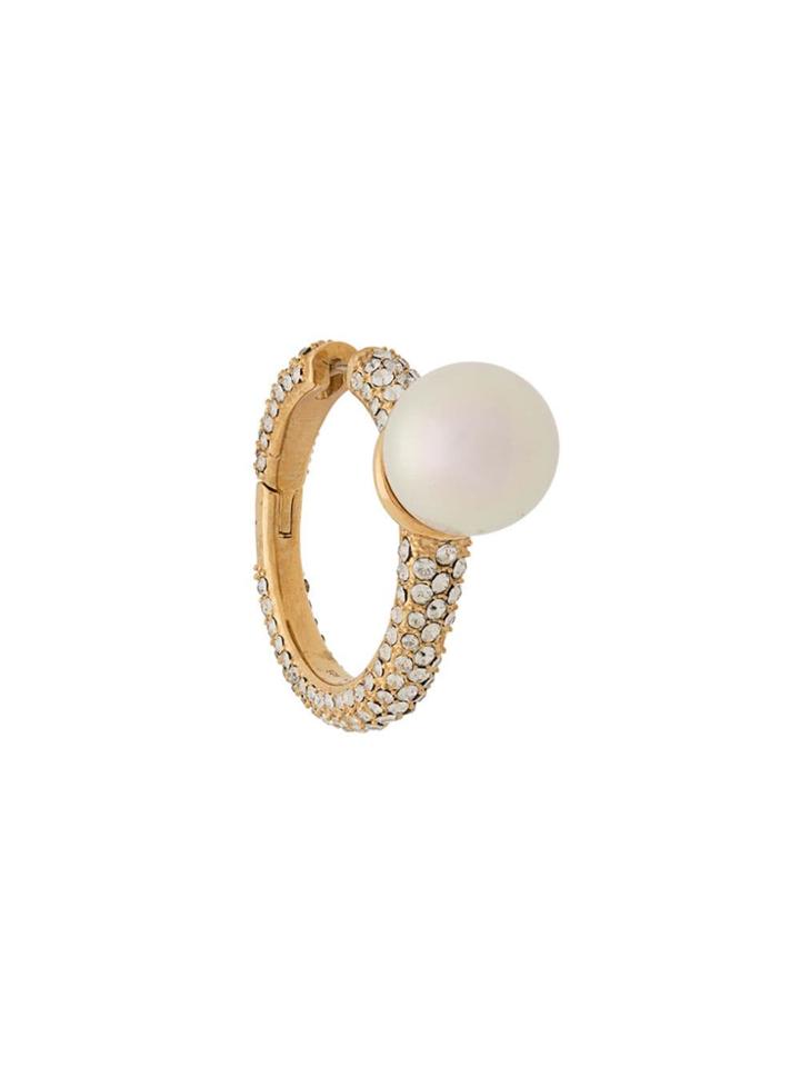 Ambush Pearl And Crystal Earring - Gold