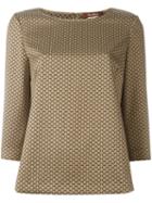 Max Mara Studio Jacquard Blouse, Women's, Size: 42, Nude/neutrals, Polyester/cotton/spandex/elastane