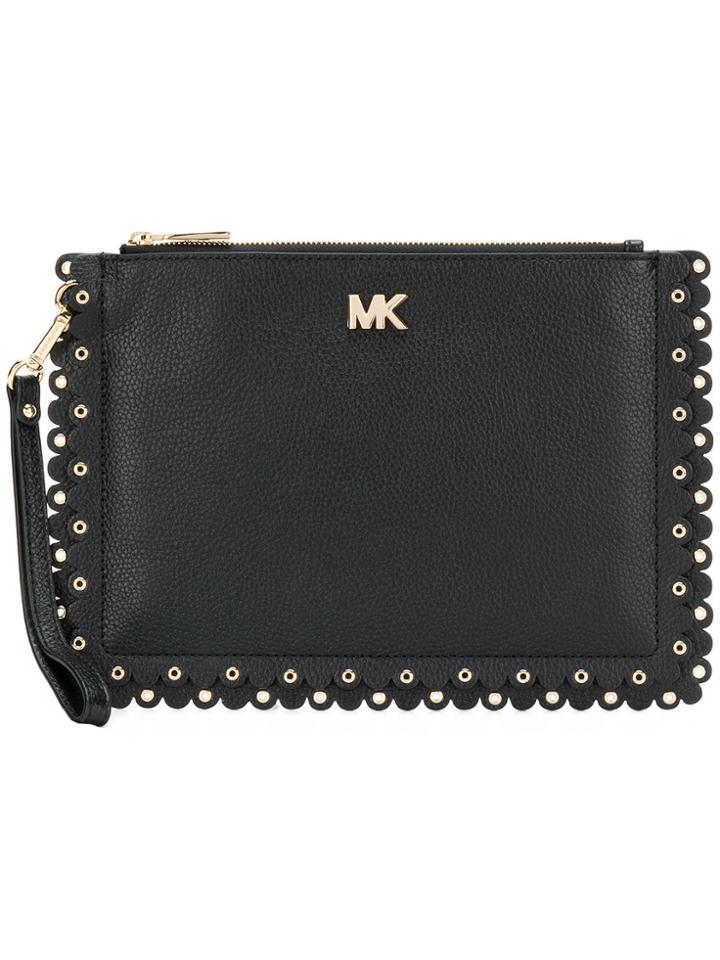 Michael Michael Kors Scalloped Pouch Medium - Black