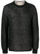 Marni Long-sleeve Fitted Sweater - Black