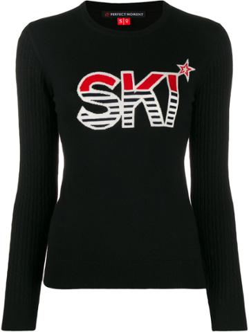 Perfect Moment Ski Intarsia Jumper - Black