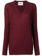 Plan C Ribbed Jumper - Red