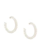 Meadowlark Bluebell Large Hoop Earrings - Metallic
