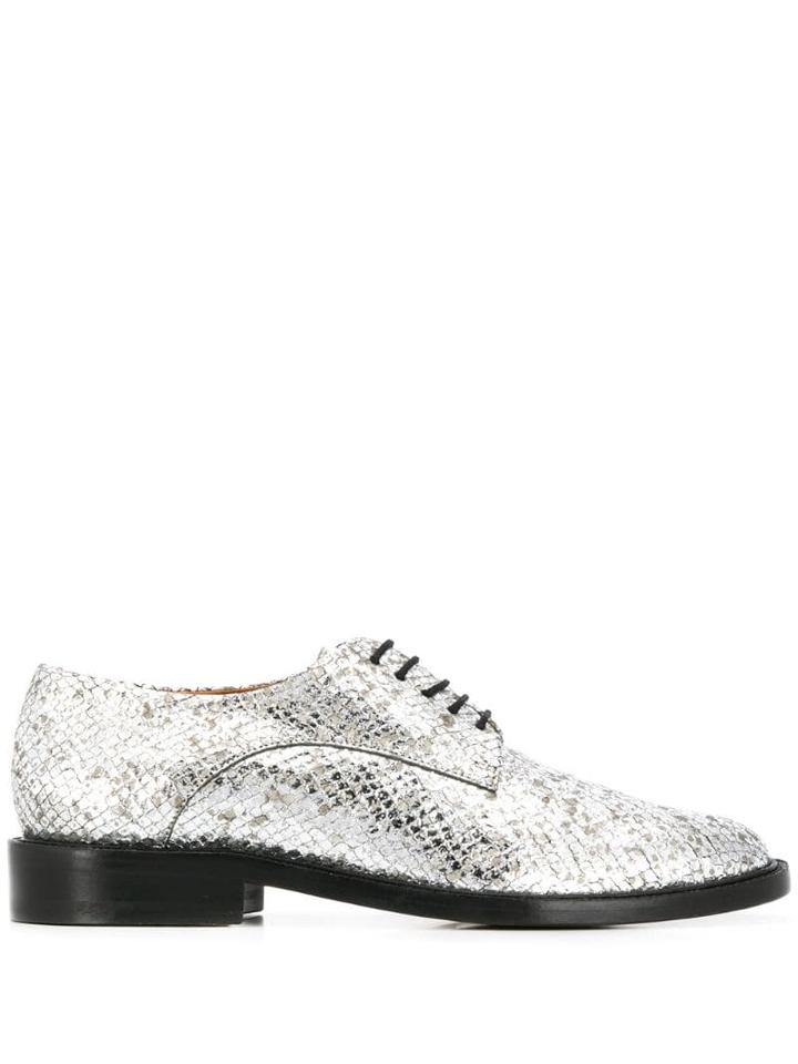 Clergerie Snakeskin Print Shoes - Silver