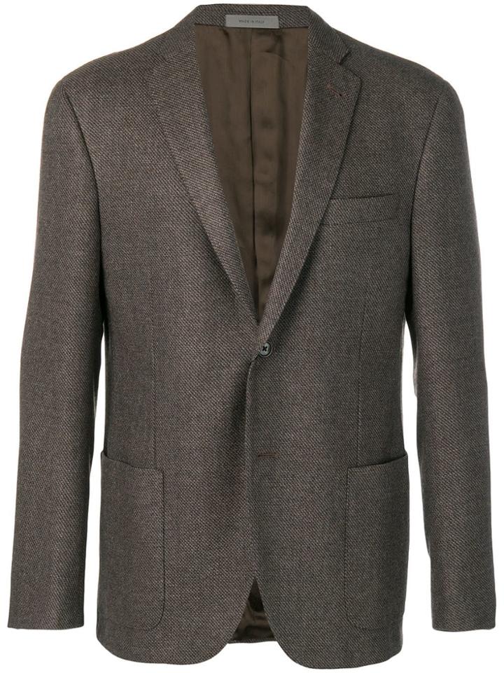 Corneliani Knitted Style Blazer - Brown