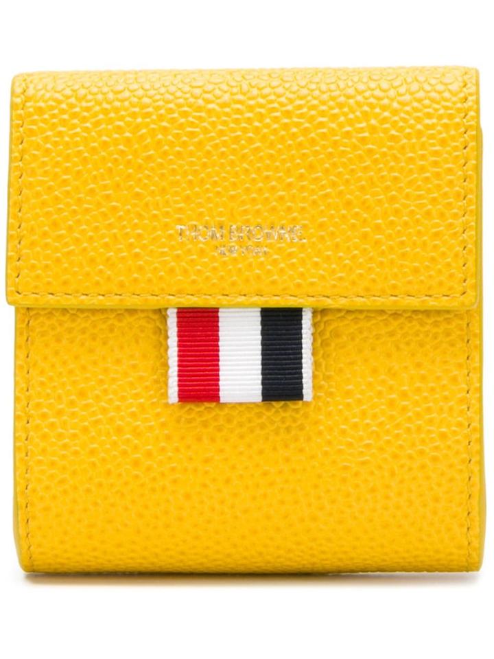 Thom Browne Clasped Leather Large Coin Case - Yellow