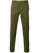 Pt01 Tapered Cropped Trousers, Men's, Size: 56, Green, Cotton/spandex/elastane