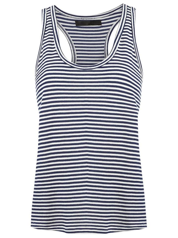 Talie Nk Round Neck Tank Top, Women's, Size: P, Blue, Cotton/viscose