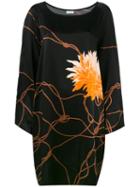 Dries Van Noten Rope Print Dress, Women's, Size: Medium, Black, Silk