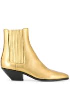 Saint Laurent Wyatt Boots - Gold