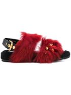 Car Shoe Embellished Sandals - Black