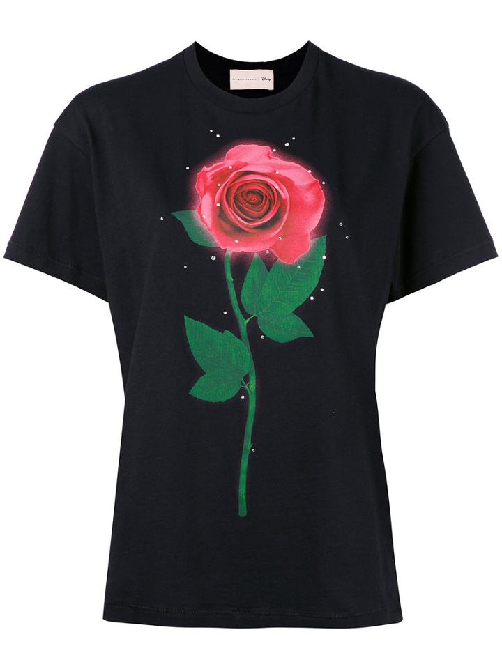 'beauty And The Beast' T-shirt - Women - Organic Cotton - S, Black, Organic Cotton, Christopher Kane