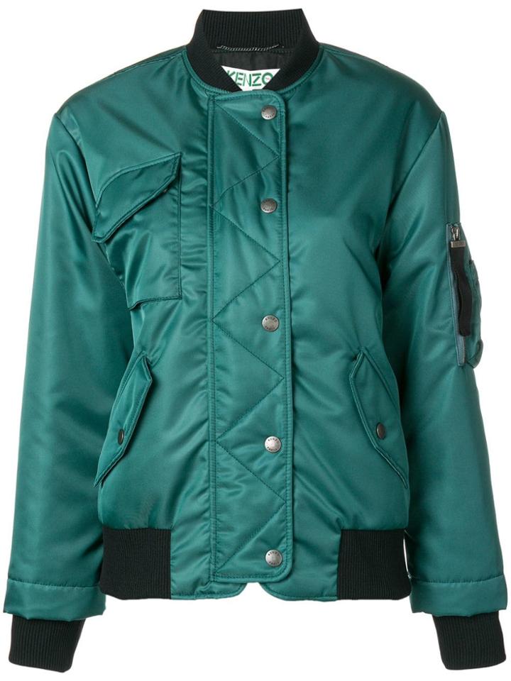 Kenzo Boxy-fit Bomber Jacket - Green
