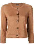 Jil Sander Navy Round Neck Cardigan - Brown