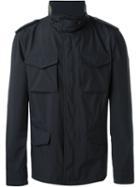 Fay Pocket Detail Zip Up Sport Jacket, Men's, Size: Large, Blue, Polyester/polyamide/polyurethane