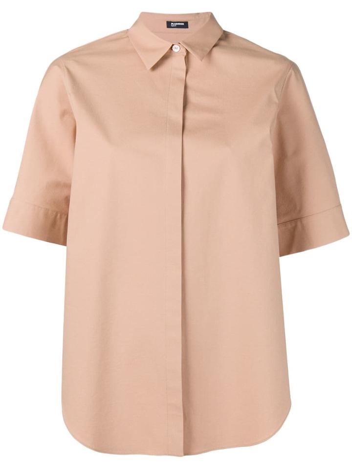 Jil Sander Navy Plain Shortsleeved Shirt - Neutrals
