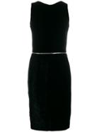 Mm6 Maison Margiela Zipped Midi Dress - Black