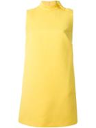 Red Valentino Sleeveless Shift Dress, Women's, Size: 44, Yellow/orange, Cotton/viscose/acetate/polyester