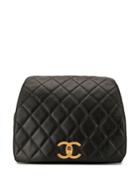 Chanel Pre-owned 1995 Quilted Cc Backpack - Black
