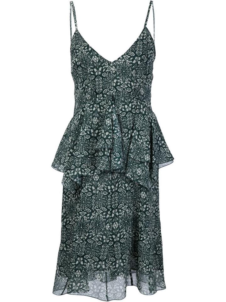 Derek Lam Psychedelic Print Peplum Dress