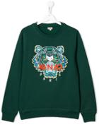 Kenzo Kids Teen Tiger Logo Sweatshirt - Green