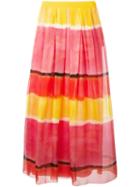 Alberta Ferretti Colour Block Long Skirt, Women's, Size: 44, Silk/acetate/rayon