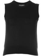 Dolce & Gabbana Sleeveless Knit Top, Women's, Size: 44, Black, Cashmere