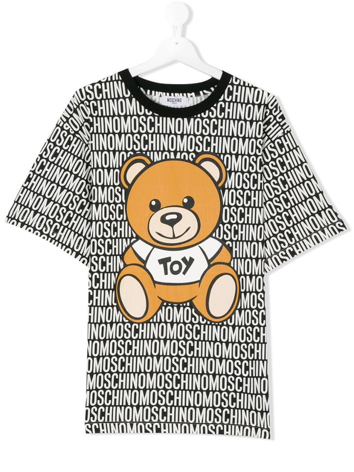 Moschino Kids Teddy Bear Print T-shirt - Black