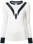 Frame Denim Sunkissed Rugby T-shirt, Women's, Size: Medium, White, Silk