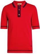 Burberry Tri-tone Polo Shirt - Red