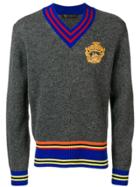 Versace Contrast Trim Sweater - Grey