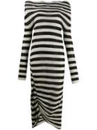Patrizia Pepe Striped Sweater Dress - Black