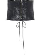 Miu Miu Nappa Calf Leather Bustier - Black