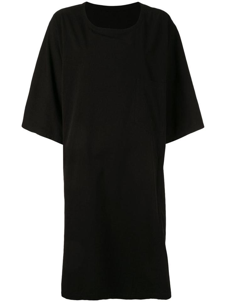 Y's Oversized T-shirt Dress - Black
