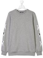 Neil Barrett Kids Teen Star Print Sweatshirt - Grey