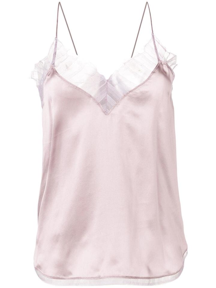 Iro Lace Trim Vest Top - Pink