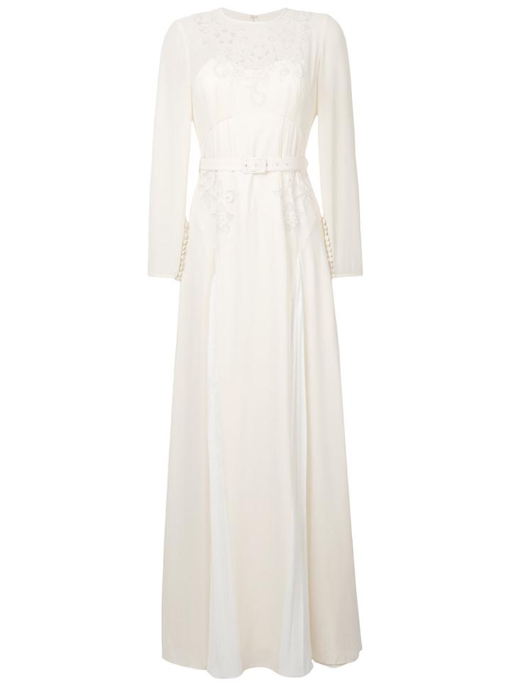 Self-portrait Belted Dress - Nude & Neutrals