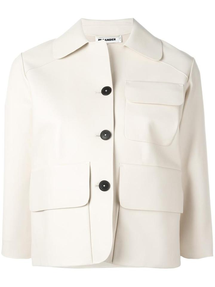 Jil Sander Patch Pocket Shirt, Women's, Size: 36, Nude/neutrals, Leather